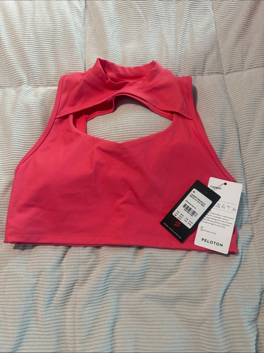 Peloton Pink Cutout Back Performance Sports Bra - Picture 2 of 2